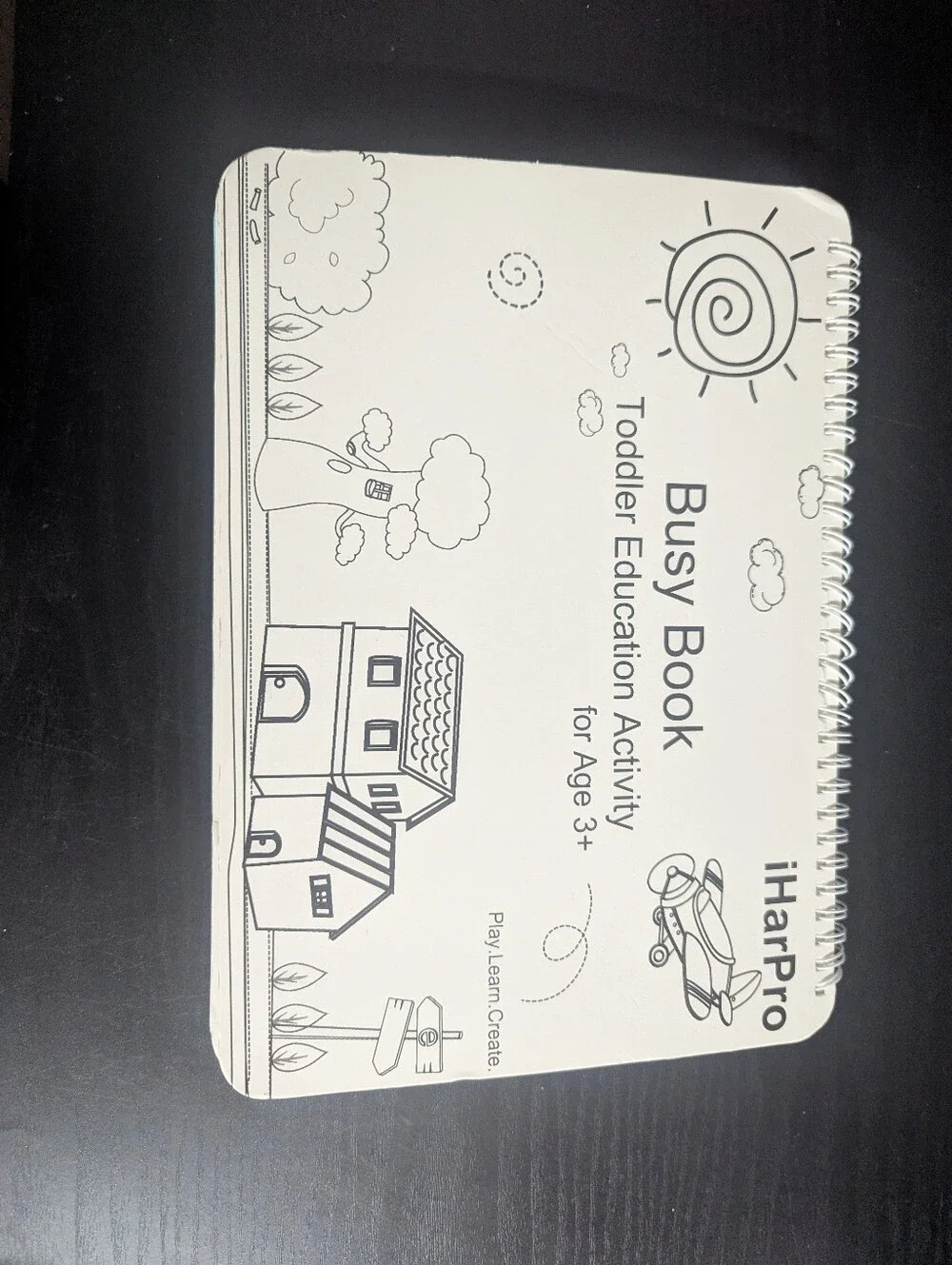Busy Book Toddler Activity Coloring Book - White